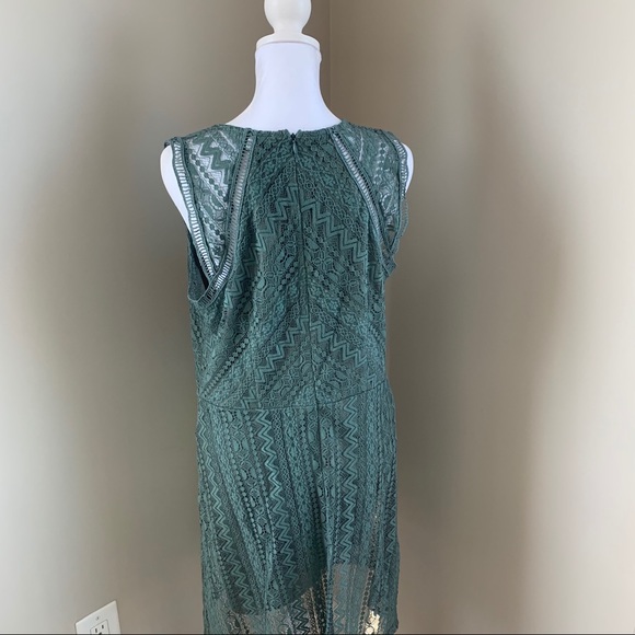 NWT Ultra Pink Lace Green Dress - Picture 3 of 6
